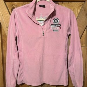 BOGNER: Women’s Pink Embroidered Quarter Zip Pullover